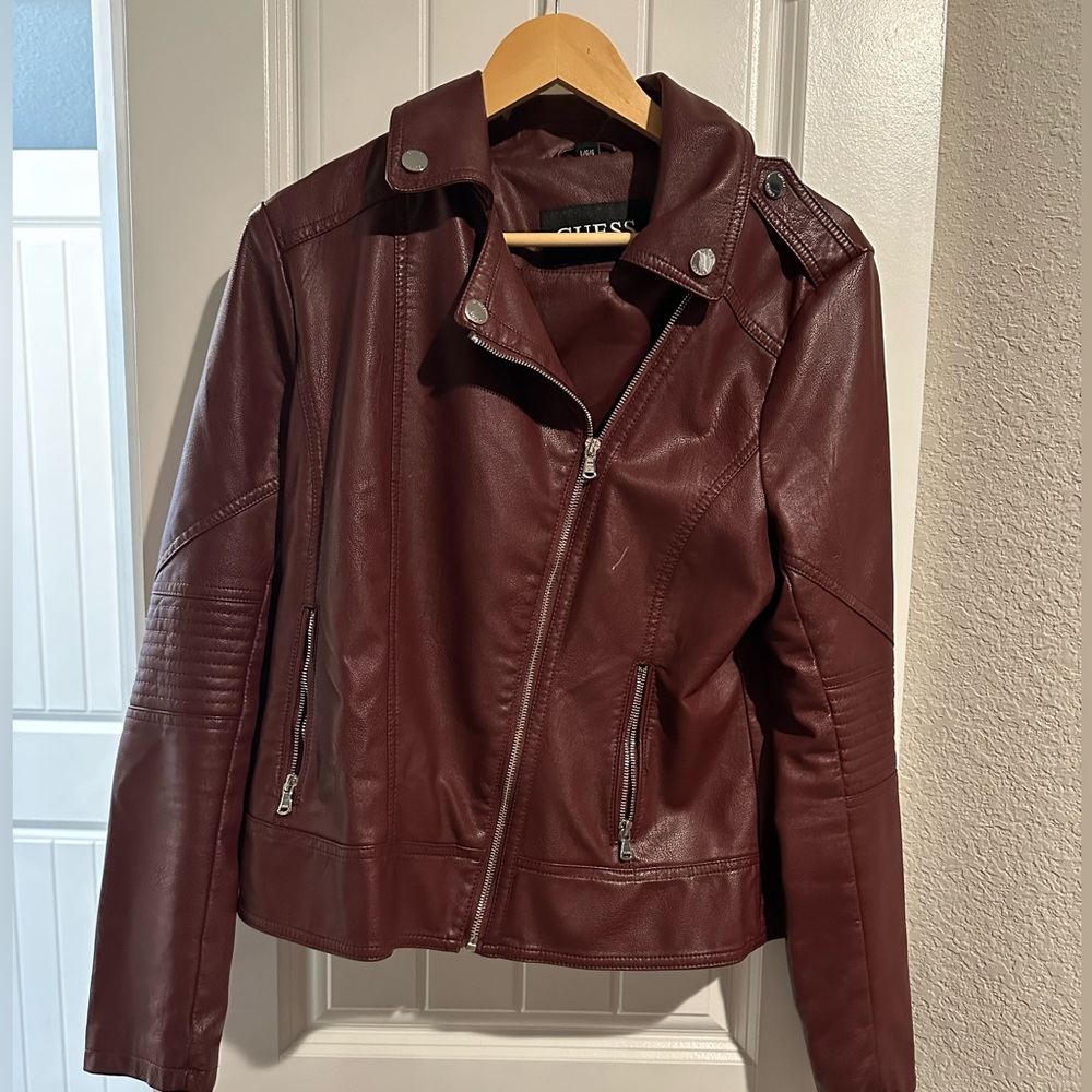 Faux Leather Jacket - Guess